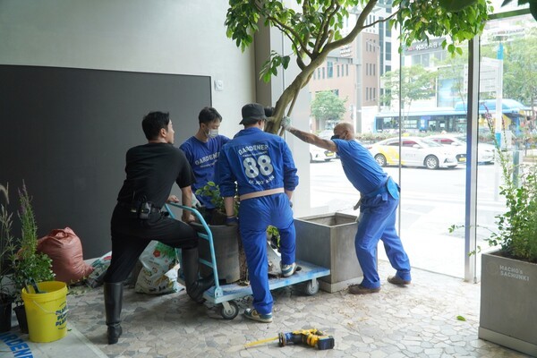 직원들과 프로젝트를 수행하고 있는 김광수 마초의사춘기 대표 (사진=마초의사춘기)