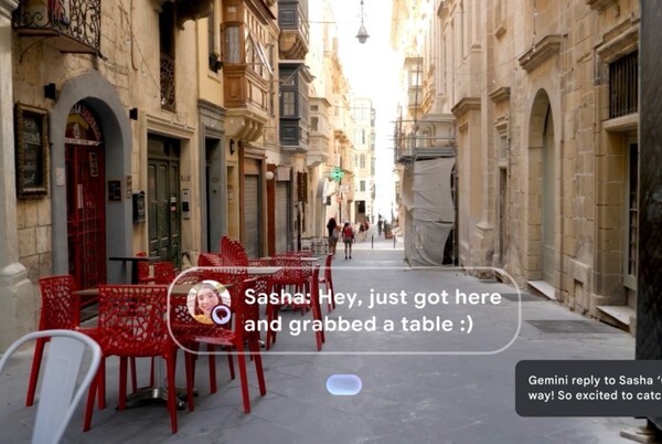 구글의 프로토타입 안경 데모 버전. AI 어시스턴트와의 통합 기능이 탑재되어 있다.  (이미지=Google) 