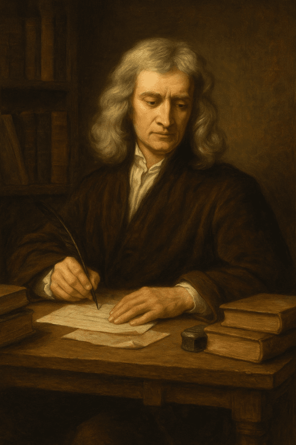 만유인력을 발견한 뉴턴은 인류의 지적 축적을 '거인의 어깨'로 표현했다. 이미지=ChatGPT(DALL-E) 생성