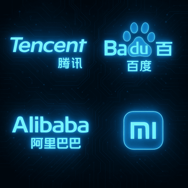 텐센트, 바이두, 알리바바, 샤오미 등 중국의 빅테크들이 중국산 칩으로 인공지능 개발에 나섰다.  (이미지=챗GPT 생성)