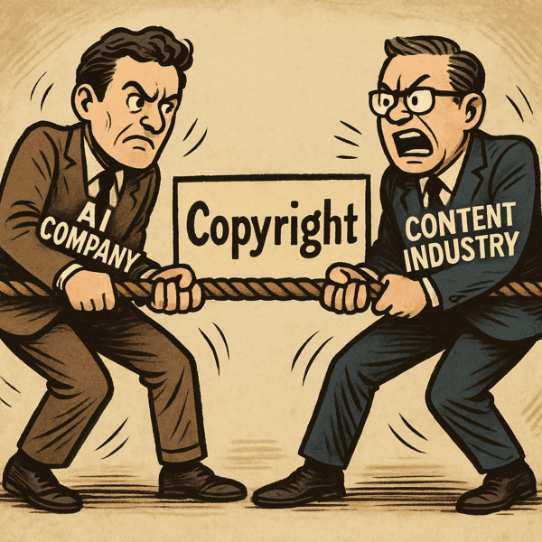 AI업계와 콘텐츠 업계의 저작권 줄다리기가 시작됐다.  이미지=챗GTP생성