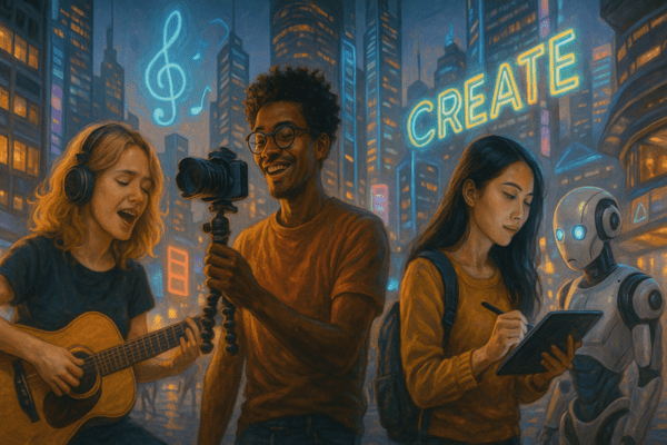 창작자들은 이제 느끼고 상상만 하면 된다. 그 여백은 AI가 채울 수 있다. 이미지=ChatGPT(DALL·E) 생성