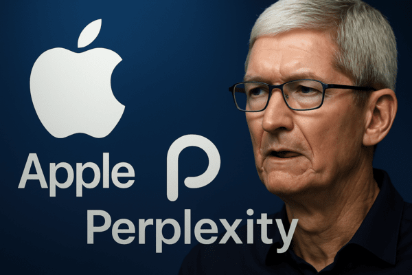 애플이 퍼플렉시티의 인수를 타진하고 있다.  이미지=챗GPT 생성