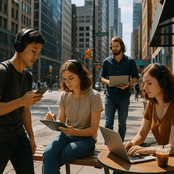 디지털 창작자들은 시장 속에 있다. 현장의 아이디어를 즉시 구현할 수 있으니 그 실행력은 기존 기업들이 따라가기 어렵다. 이미지= 챗GPT(DALL-E) 생성 