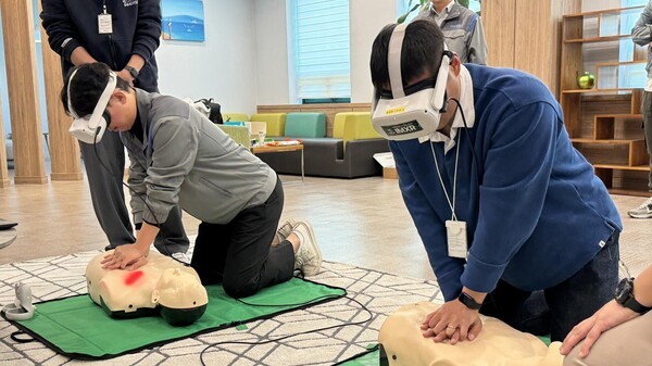 심폐소생술(CPR/AED) XR 교육훈련과정 사진=삼우이머전