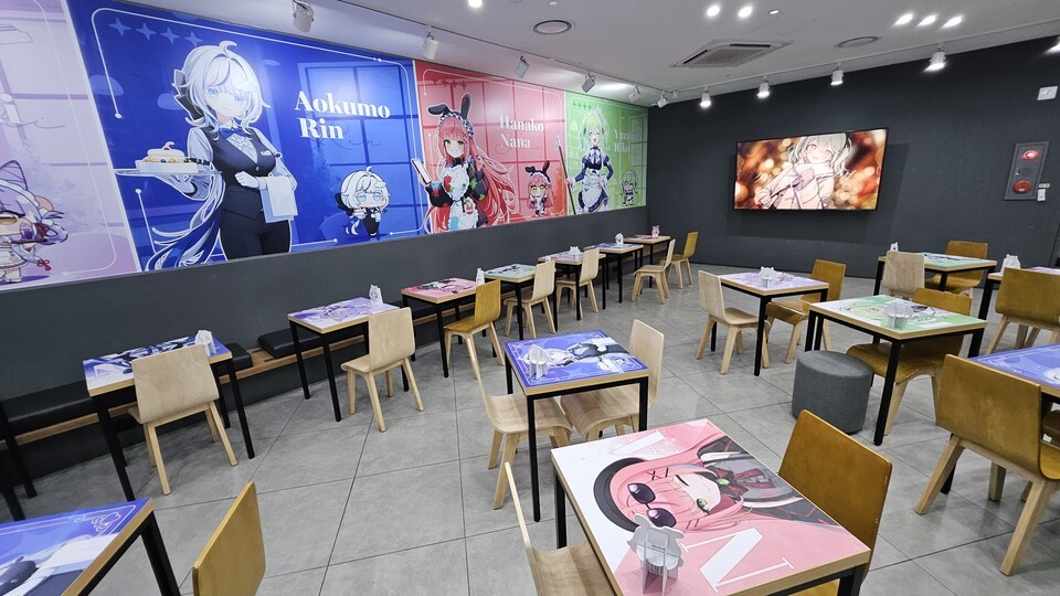 서울 합정 애니플러스샵 내에 위치한 스텔라이브 클리셰 콜라보 카페 (이하 코리아메타버스저널)