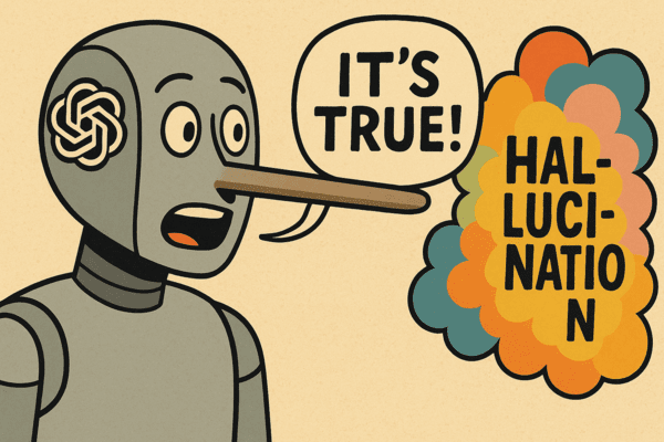 GPT-5에 AI의 할루시네이션 현상을 막기 위한 설계가 반영되었다. 이미지=챗GPT 생성