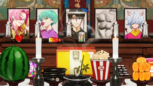 사자 보이즈 천도재 모습  이미지=치지직 방송 화면 캡처