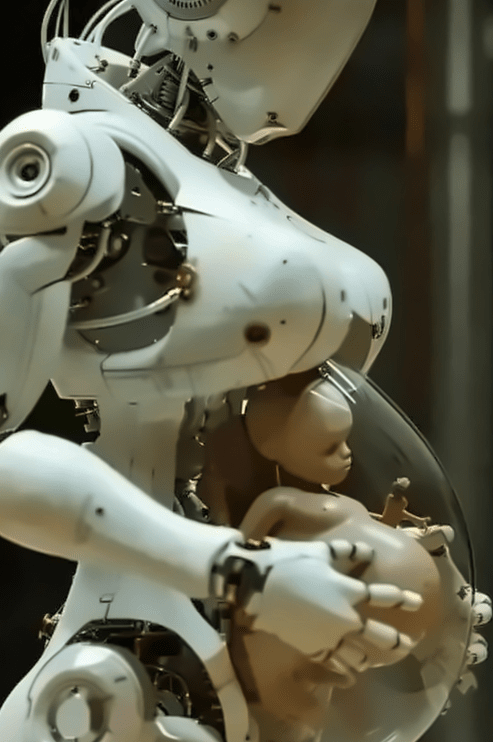 AI 임신 로봇 상상도  이미지=웨이보 캡처