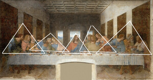 삼각형 구도로 만들어진 안정감