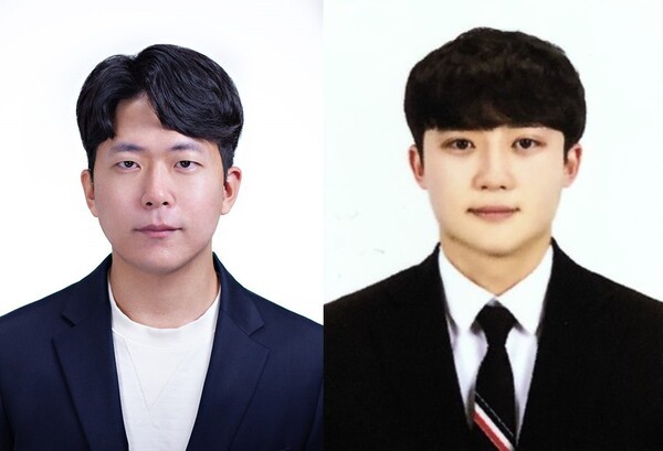 UNIST 한승열 교수(외쪽)와 김정모 연구원(제1저자).  사진=울산과학기술원 제공, 연합뉴스