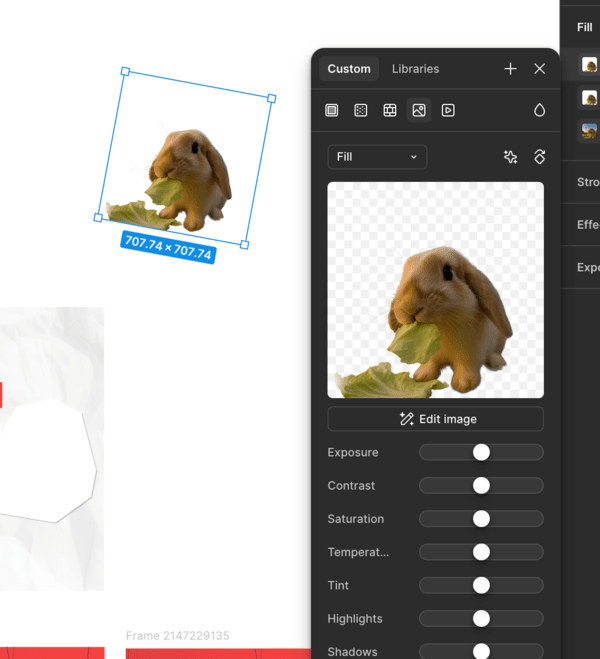 하단 메뉴바에서 Actions 버튼을 클릭하고, Remove background 라고 치면 AI가 자동으로 배경을 제거해준다