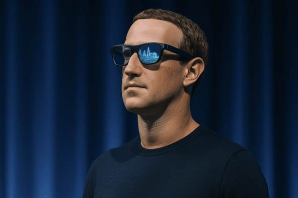 마크 저커버그는 단지 스마트 글래스를 출시한 것이 아니라 차세대 플랫폼을 선점하기 위한 움직임을 보이고 있다.  이미지=챗GPT 생성