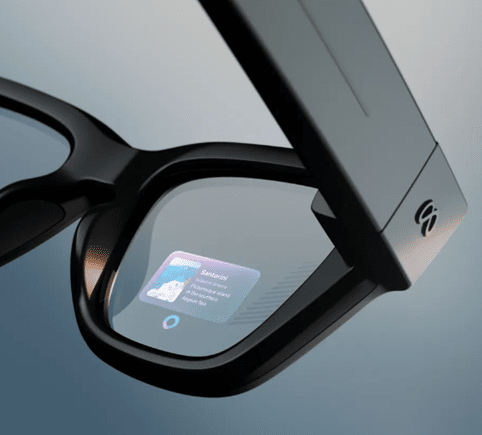 ‘메타 레이밴 디스플레이’는 한쪽 눈 위에 띄워진 화면 모습.  사진=메타