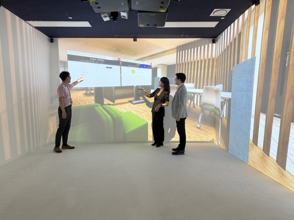 경희대학교 메타버스 융합대학원 XR스튜디오 실증 화면. (사진=경희대 제공)