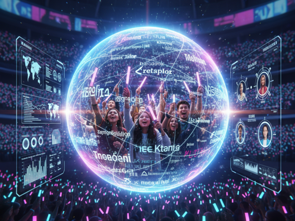 언어의 장벽 없이 콘서트를 즐기는 모습, 사진=Gemini 생성