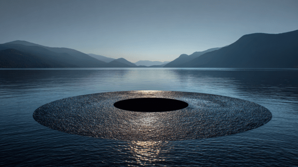 호수 위의 빛 없는 영역_몽환