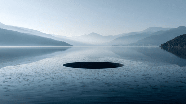 호수 위의 빛 없는 영역_몽환