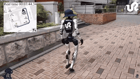 안정적인 보행을 보여주고 있는 유로보틱스 로봇.  사진=KAIST