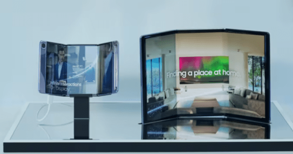 Foldable display view. Photo provided by Samsung Display