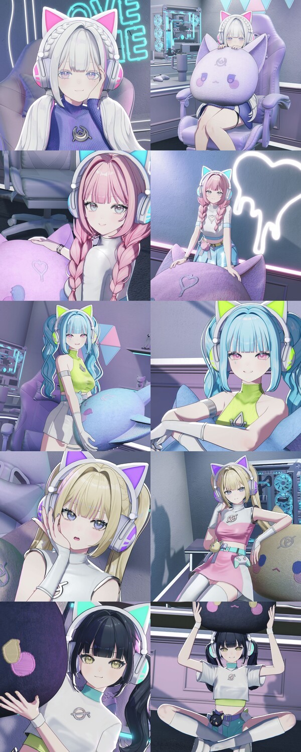 (위에서 부터) LUNÉ, SHANA, KIIRI, TIZ, ZERO