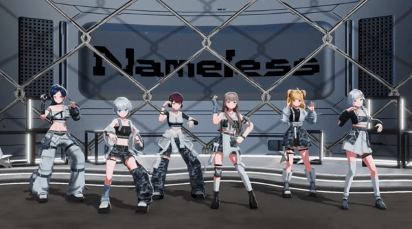 수록곡 ‘Nameless’와 의상을 갖춰 입은 이세계아이돌 멤버들.