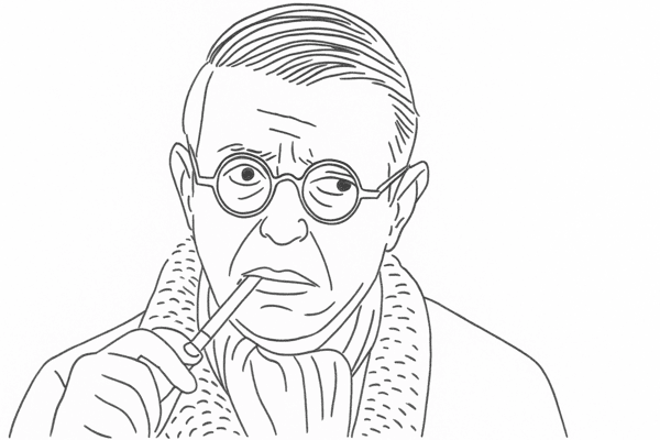 AI 이미지 - 장 폴 사르트르 