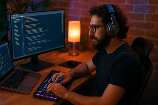 자연어 프롬프트를 넣으면 AI가 알아서 코드를 작성해 준다.  이미지=챗GPT 생성