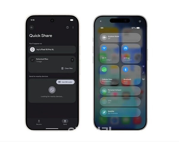 Quick Share on the Pixel 10 series now works with AirDrop, which makes file transfers between Android phones and iPhones much easier. Photo: Google