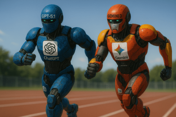 The competition between OpenAI and Google over their latest AI models is intensifying. Image created with ChatGPT