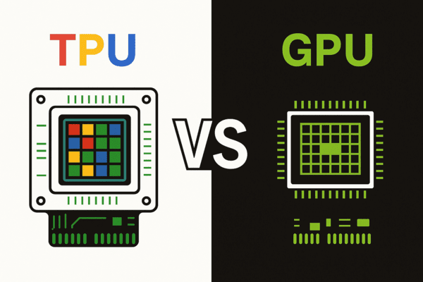 TPU와 GPU의 경쟁이 본격적으로 시작됐다.  이미지=챗GPT 생성